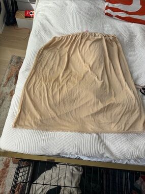 Beige A-Line Slip Skirt